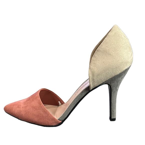 CHINESE Laundry 3 tone micro suede fabric upper heels. Size 10 - Picture 1 of 6